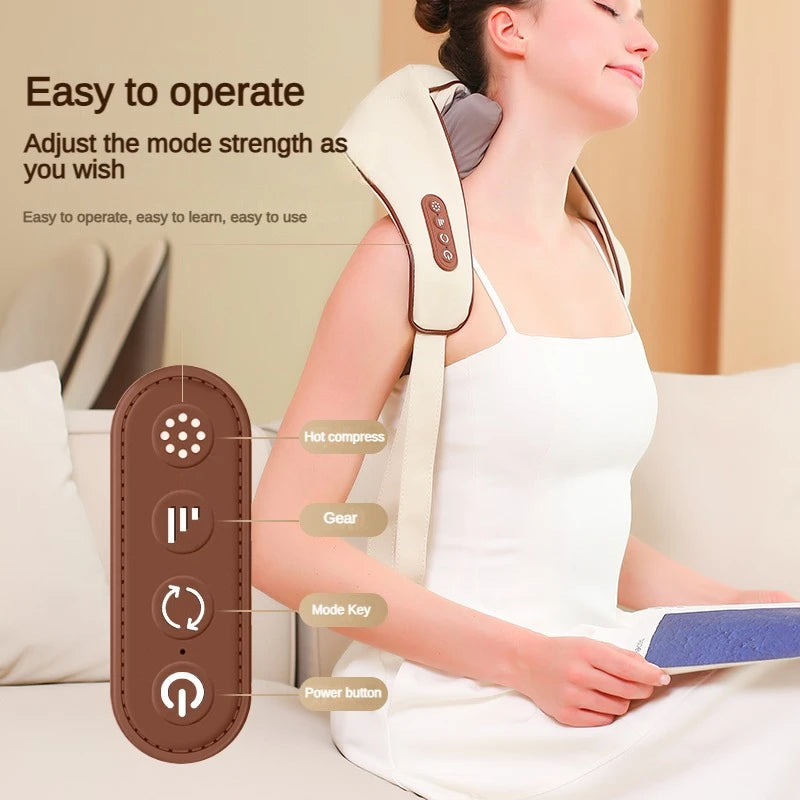 Wireless Neck & Shoulder Massager with Heat